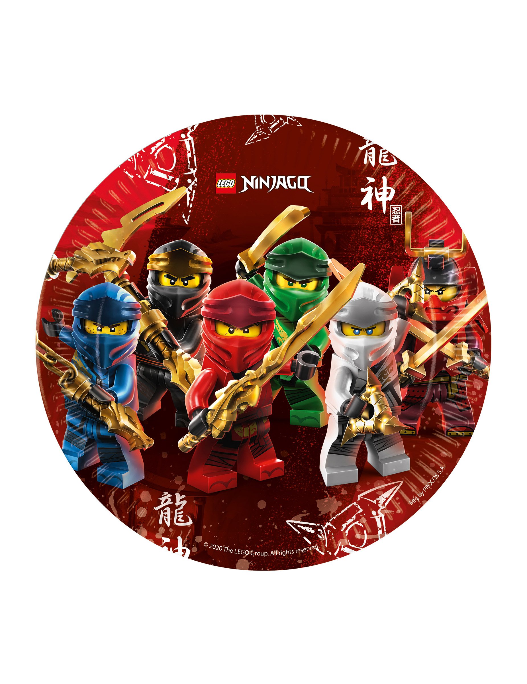 Lego Ninjago Partyteller Kindergeburtstag 8 Stück bunt 23 cm von KARNEVAL-MEGASTORE