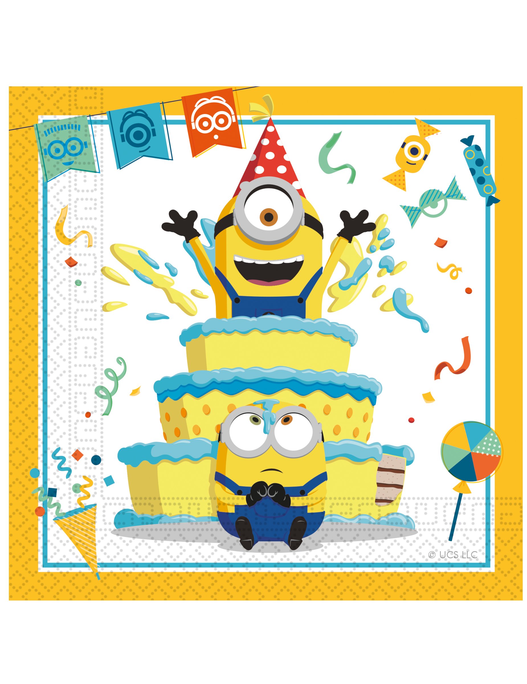 Minions-Papierservietten Geburtstags-Tischdeko 20 Stück bunt 33 x 33 cm Minions-Papierservietten Geburtstags-Tischdeko 20 Stück bunt 33 x 33 cm von KARNEVAL-MEGASTORE