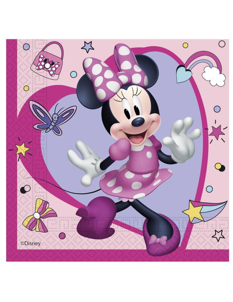Minnie Junior Papierservietten 20 Stück 33 x 33 cm von KARNEVAL-MEGASTORE