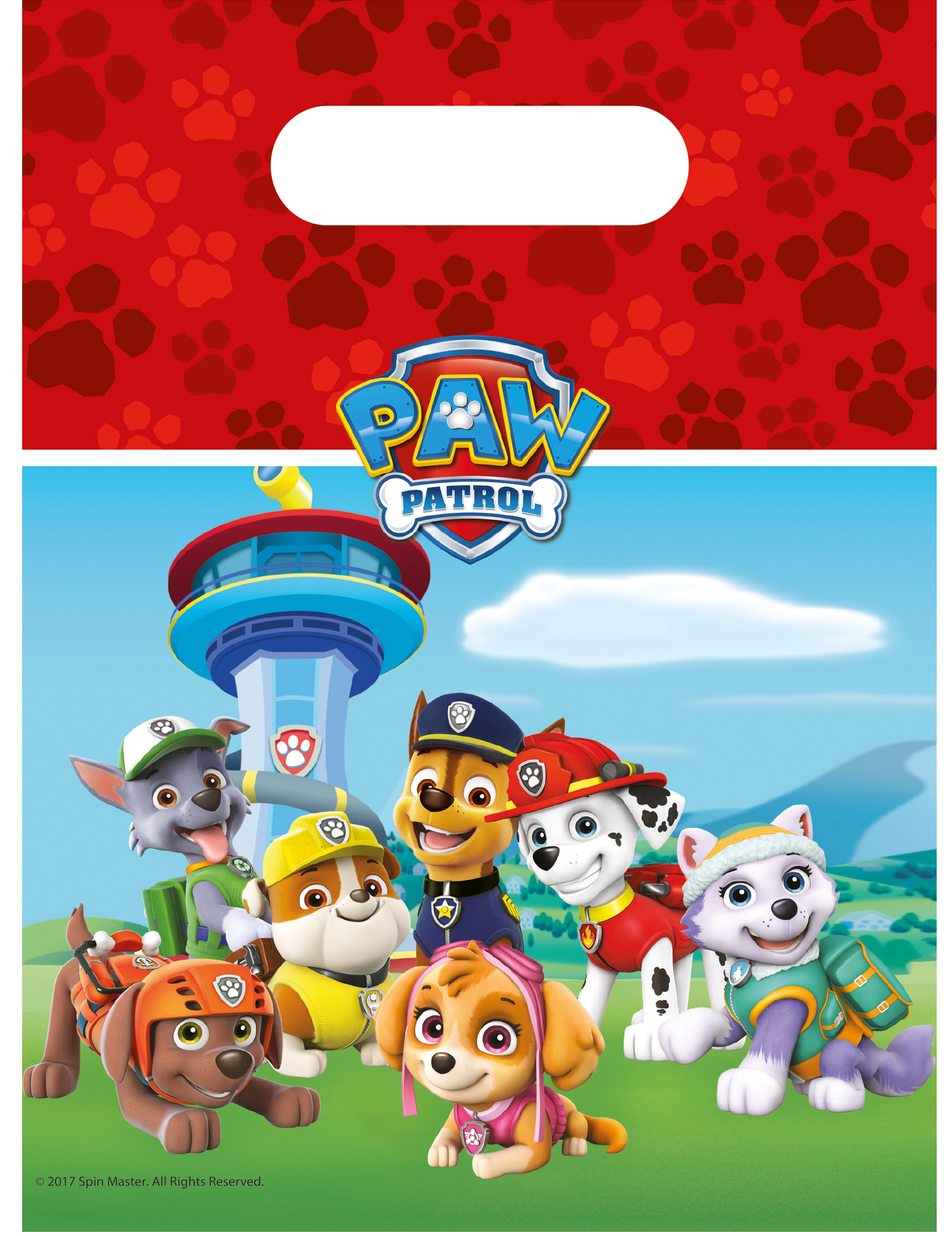 Paw Patrol-Partytüten 6 Stück bunt 23x16,5cm von KARNEVAL-MEGASTORE