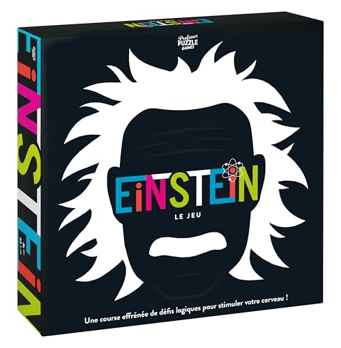 Professor Puzzle, Einstein, das Spiel – Gesellschaftsspiel für alle IQ – 9 Kategorien – von 2 bis 10 Spielern – Bekämpfen Sie Sich im Team und seien Sie die Ersten, die antworten, um wichtige Räume von PROF PUZZLE