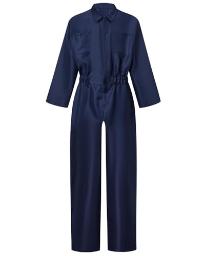 PROMOTED TO BIG SISTER Halloween-Killer-Kostüm für Herren, marineblauer Overall, Erwachsenenkostüm, Größe M von PROMOTED TO BIG SISTER