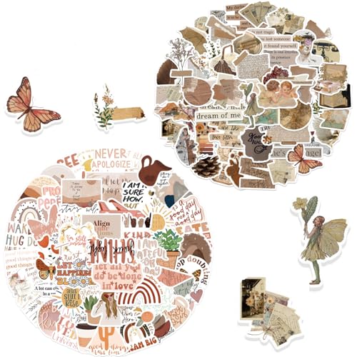 102 Stück Inspirierende Sticker Set, Asthetische Aufkleber, Vintage Sticker,Boho Sticker Aufkleber, Sticker Aesthetic für Wasserflaschen,DIY Basteln Aesthetic Deko,Geeignet für Erwachsene und Kinder 102 Stück Inspirierende Sticker Set, Asthetische Aufkleber, Vintage Sticker,Boho Sticker Aufkleber, Sticker Aesthetic für Wasserflaschen,DIY Basteln Aesthetic Deko,Geeignet für Erwachsene und Kinder von PRXYVLQT