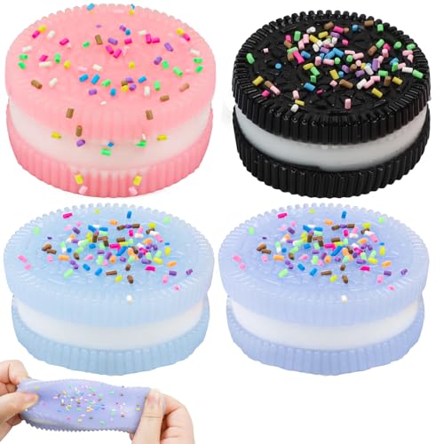 4 Stück Anti-Stress-Spielzeug für Kekse, Spielzeug in Form von Keksen, Squishy Anti-Stress-Spielzeug, Anti-Stress-Spielzeug für Kekse von PRZRAO
