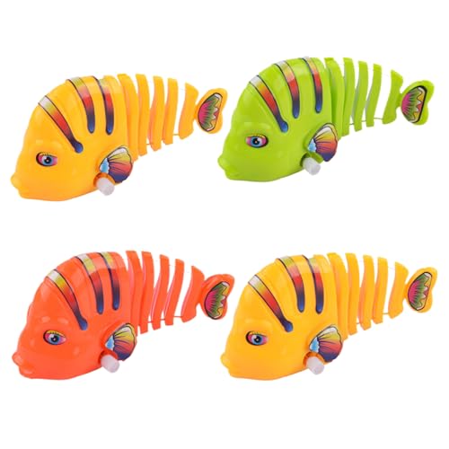 4pcs Landen Spielzeug 5.5x3.2x2 Plastikfischspielzeug lebendiger kreativer Uhrwerk Wackeln Cartoon Fischspielzeug lustiger Haustier, Interactive for Birthday Party Geschenk 4pcs Landen Spielzeug 5.5x3.2x2 Plastikfischspielzeug lebendiger kreativer Uhrwerk Wackeln Cartoon Fischspielzeug lustiger Haustier, Interactive for Birthday Party Geschenk von PSFDEWT