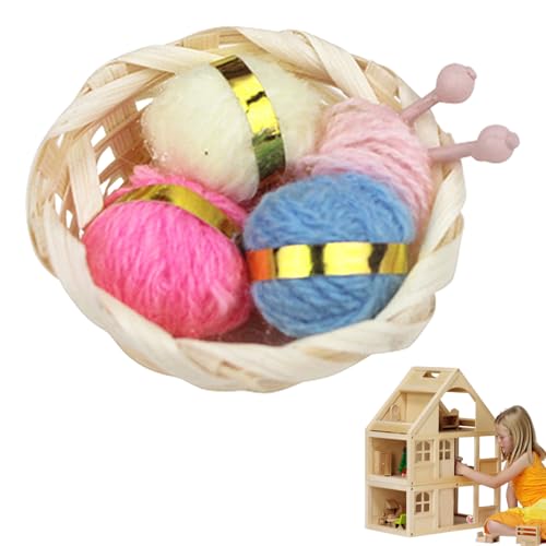 Dollhouse -Nadelkorb 1:12 Miniatur -Strickkorb mit Wollgarnkugel Mini -Strickgarnnadeln in Puppenhauszubehör für Weihnachtsdekoration 1, 18x 0, 79 Zoll DOL Dollhouse -Nadelkorb 1:12 Miniatur -Strickkorb mit Wollgarnkugel Mini -Strickgarnnadeln in Puppenhauszubehör für Weihnachtsdekoration 1, 18x 0, 79 Zoll DOL von PSFDEWT