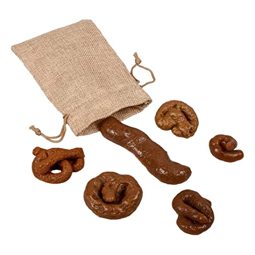 Fake Poo Soft Realistic Turd Poo mit Bag Witz Streich Spaß Spielzeug für Aprilscherz Tag 6pcs Streich von PSFDEWT