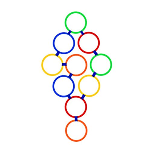 Hopscotch -Ring für Kinder unter 3 Jahren 20 Prozent/Set 11, 02 -Zoll Safe Hopscotch -Ringe mit Klemmstraining -Training trainieren Outdoor -Spiele für Kinder von PSFDEWT