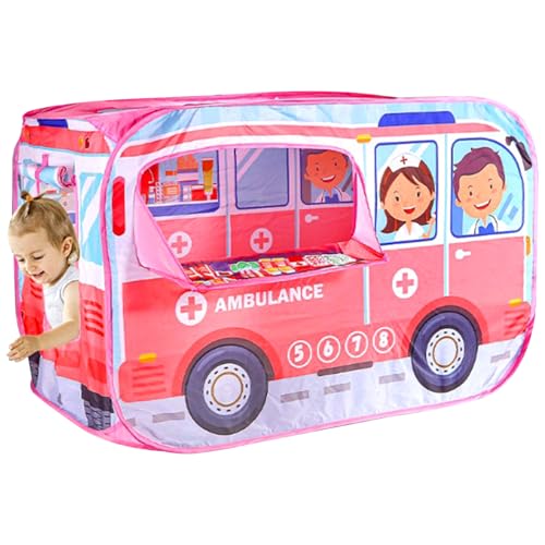 Kinder Spielen Zelt Pops-up-Fahrzeug-Form-Ventilative Kinder Spielen Zelt mit Türflip & oberen Öffnen von robustem kratzfestem Auto Kleinkindspielhaus mit Drahtrahmen für Girls Boys Geschenk (Kranken Kinder Spielen Zelt Pops-up-Fahrzeug-Form-Ventilative Kinder Spielen Zelt mit Türflip & oberen Öffnen von robustem kratzfestem Auto Kleinkindspielhaus mit Drahtrahmen für Girls Boys Geschenk (Kranken von PSFDEWT
