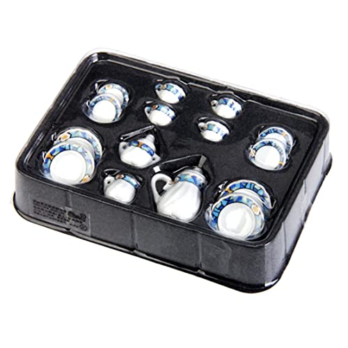 PSFDEWT 15pcs 1/12 Dollhouse Miniature Tee Set Blumenmuster Porzellan Teebeche für Puppenhausmöbel Dekoration Dollhouse Möbelzubehör Spielzeug und Spiele Miniatur -Set Kid PSFDEWT 15pcs 1/12 Dollhouse Miniature Tee Set Blumenmuster Porzellan Teebeche für Puppenhausmöbel Dekoration Dollhouse Möbelzubehör Spielzeug und Spiele Miniatur -Set Kid von PSFDEWT