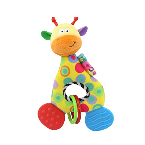 PSFDEWT 1pcs Neugeborenes Kind Baby weiches Plüschspielzeug Schöne Teether Rassel -Kinderspielzeug (Giraffe) Baby Rasselspielzeug von PSFDEWT