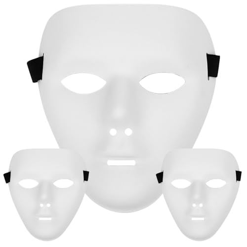 PSFDEWT 3 PCs Halloween -Maske Vollgesicht 7.7x6.5 In White Mask für Männer DIY leere Maskerade -Ebene für neuartiges Kostüm, Cosplay -Künstlerprojekte, Theater Halloween PSFDEWT 3 PCs Halloween -Maske Vollgesicht 7.7x6.5 In White Mask für Männer DIY leere Maskerade -Ebene für neuartiges Kostüm, Cosplay -Künstlerprojekte, Theater Halloween von PSFDEWT