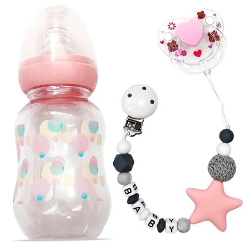 PSFDEWT 3PCS -Babypuppenzubehör -Set, umfasst Babypuppenflaschen, Magnetgasspulen und Schnullerketten -Spielzeugset Fütterung für Zubehör PSFDEWT 3PCS -Babypuppenzubehör -Set, umfasst Babypuppenflaschen, Magnetgasspulen und Schnullerketten -Spielzeugset Fütterung für Zubehör von PSFDEWT