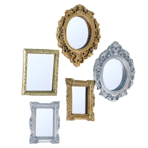 PSFDEWT 【5pcs】 Doll House Mini Klassisches Spiegel Gold und Silber Rundkreis -Accessoires Miniaturlebenszene Modell 【Kauf nach Bild 】【 OPP -Tasche】 PSFDEWT 【5pcs】 Doll House Mini Klassisches Spiegel Gold und Silber Rundkreis -Accessoires Miniaturlebenszene Modell 【Kauf nach Bild 】【 OPP -Tasche】 von PSFDEWT