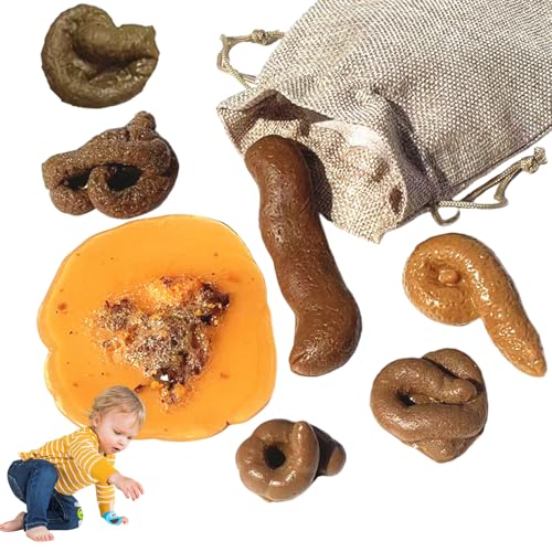 PSFDEWT 7pcs Poop, realistisches dehnbares Poop -Spielzeug mit Kordelbeutel, Erwachsenen Gags und praktischer Witzstreich für Halloween April Fools 'Day Streichparty -Versorgung Spielzeug PSFDEWT 7pcs Poop, realistisches dehnbares Poop -Spielzeug mit Kordelbeutel, Erwachsenen Gags und praktischer Witzstreich für Halloween April Fools 'Day Streichparty -Versorgung Spielzeug von PSFDEWT