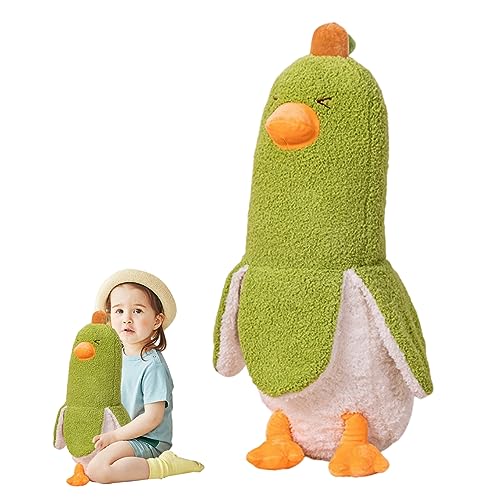 PSFDEWT Banana Ente niedliche Enteplüschspielzeug 19, 69 Zoll weiche Stofftiere süßes Umarmung Kissen für Mädchen Jungen Geschenk Grüne Plüsch von PSFDEWT