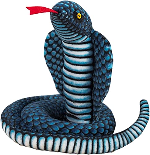 PSFDEWT Big Snake Stoffed Animal Python Plüschspielzeug realistische Schlange Plüsch Stofftiere Spielzeugpuppe Streich Geschenk für Freunde - Blue 1 von PSFDEWT