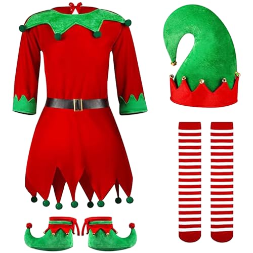 PSFDEWT Elf Kostüm für Kinder 1 Set niedliche klassische klassische Gürtel Girls Elf Kostüm Polyester Halloween Weihnachten für Kinder für Cosplay -Bühne Karneval, für 160 cm Kind für PSFDEWT Elf Kostüm für Kinder 1 Set niedliche klassische klassische Gürtel Girls Elf Kostüm Polyester Halloween Weihnachten für Kinder für Cosplay -Bühne Karneval, für 160 cm Kind für von PSFDEWT