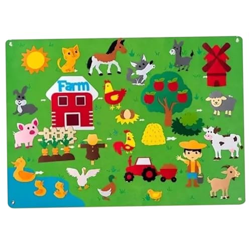 PSFDEWT Fuzzy Filz Board für Kleinkinder 41, 3 x 29, 5 Zoll Farm Farm Fish Story Board Vorschule Geschichtenerzählen Frühe Bildungssensor Toys for Boy Girl Geburtstagsgeschenk PSFDEWT Fuzzy Filz Board für Kleinkinder 41, 3 x 29, 5 Zoll Farm Farm Fish Story Board Vorschule Geschichtenerzählen Frühe Bildungssensor Toys for Boy Girl Geburtstagsgeschenk von PSFDEWT