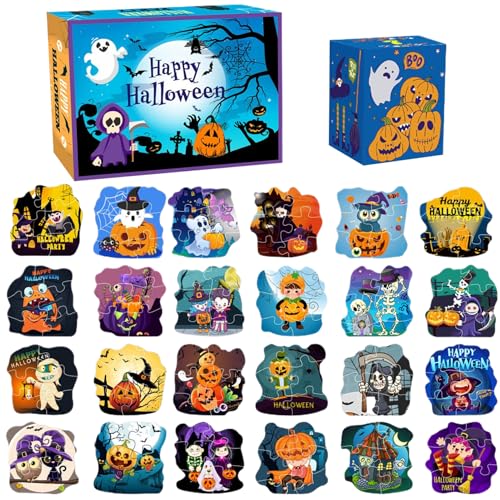 PSFDEWT Halloween -Rätsel für Kinder, 24pcs/Set Ghost Pumpkin Hexe Halloween -Puzzle, Dicke Pappe DIY -Puzzles, Bildungsgeschenke für Kinderrätsel PSFDEWT Halloween -Rätsel für Kinder, 24pcs/Set Ghost Pumpkin Hexe Halloween -Puzzle, Dicke Pappe DIY -Puzzles, Bildungsgeschenke für Kinderrätsel von PSFDEWT