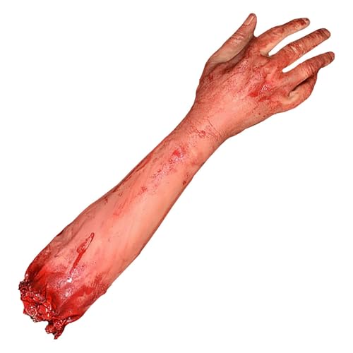 PSFDEWT Halloween abgetrennter Arm Horror blutiges gefälschtes Werkzeug gebrochener Arm Streich Trick Halloween Party Requisiten von PSFDEWT