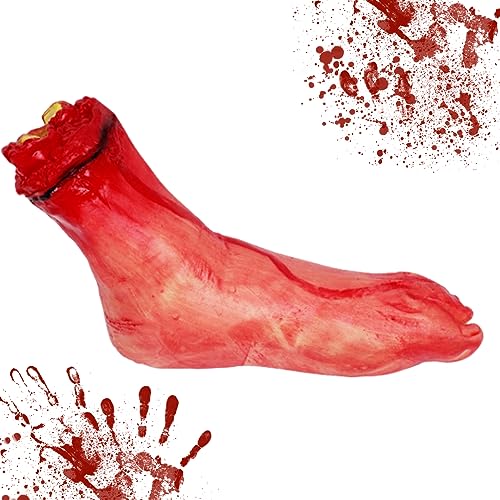 PSFDEWT Halloween abgetrennter Fuß Horror blutiges gefälschtes Werkzeug gebrochener Fuß Streich Trick Halloween Party Requisiten getrennte Körperteile PSFDEWT Halloween abgetrennter Fuß Horror blutiges gefälschtes Werkzeug gebrochener Fuß Streich Trick Halloween Party Requisiten getrennte Körperteile von PSFDEWT