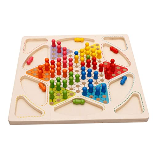 PSFDEWT Hölzerne chinesische Checkers 2 in 1 Brettspiel Chinese Checkers Family Brettspiele für Kinder und Erwachsene Zwei PSFDEWT Hölzerne chinesische Checkers 2 in 1 Brettspiel Chinese Checkers Family Brettspiele für Kinder und Erwachsene Zwei von PSFDEWT