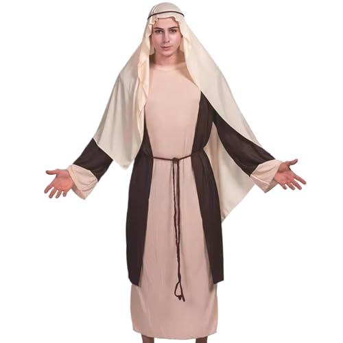 PSFDEWT Jesus Kostüm, sanft atmungsaktive Jesus -Kostüm Erwachsene umfasst Robe, Gürtel und Kopfstück, religiöse biblische Kostüme für Frauen, Männer PSFDEWT Jesus Kostüm, sanft atmungsaktive Jesus -Kostüm Erwachsene umfasst Robe, Gürtel und Kopfstück, religiöse biblische Kostüme für Frauen, Männer von PSFDEWT