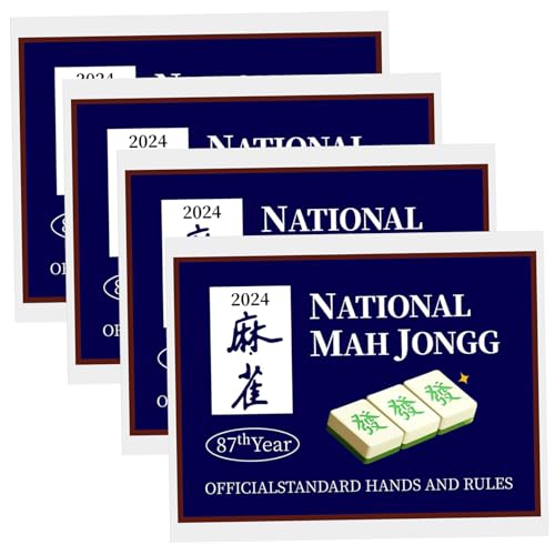 PSFDEWT Mahjong -Karten 2024 4PCS Blue National Mahjong Karten offizielle Standardhände und Regeln 2024 großer Druck Scorecardmahjong PSFDEWT Mahjong -Karten 2024 4PCS Blue National Mahjong Karten offizielle Standardhände und Regeln 2024 großer Druck Scorecardmahjong von PSFDEWT