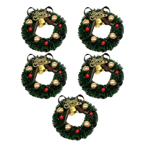 PSFDEWT Mini Weihnachtskränze künstliche Hänge Garland Puppenhaus Accessoires Dekoration 5pcswreath PSFDEWT Mini Weihnachtskränze künstliche Hänge Garland Puppenhaus Accessoires Dekoration 5pcswreath von PSFDEWT