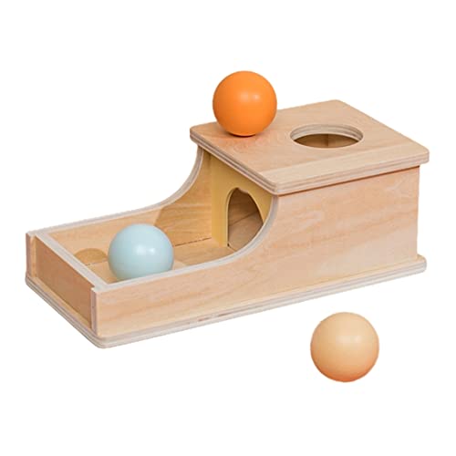 PSFDEWT Objekt Beständigkeit Box Holzmünzbox Spielzeug mit Schubladenformball für Kinder frühe Bildungsobjekt Dauerhaftigkeit von PSFDEWT