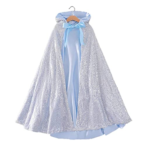 PSFDEWT Prinzessin Cape für 8-13 Jahre alte kleine Mädchen 35, 43 Zoll Cosplay ELSA Cape Blue Prinzessin Cloaks Weihnachten Halloween Custome Party Accessoires PSFDEWT Prinzessin Cape für 8-13 Jahre alte kleine Mädchen 35, 43 Zoll Cosplay ELSA Cape Blue Prinzessin Cloaks Weihnachten Halloween Custome Party Accessoires von PSFDEWT