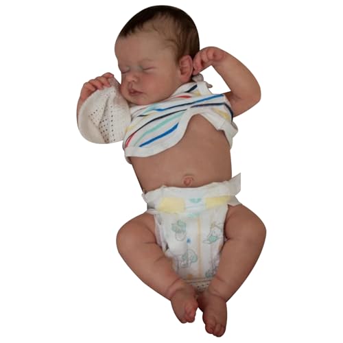 PSFDEWT Realistische Babypuppe 19 Zoll Schlafmädchen Babypuppe mit realistischen Haar von PSFDEWT