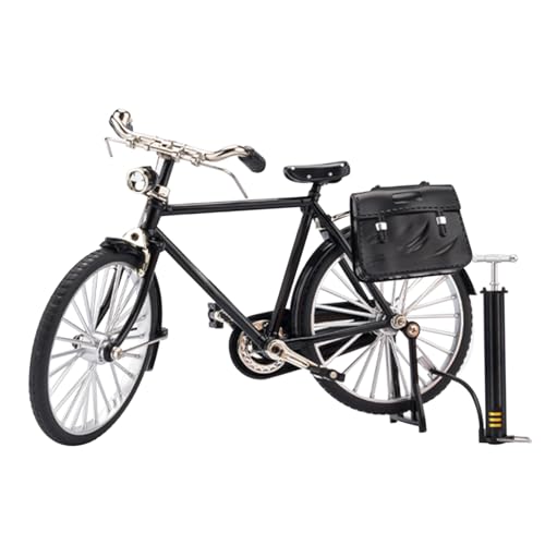 PSFDEWT Retro Bike Model Ornament 1 Set Unassemonte 1:32 Skala Miniatur DIY Bike Toy Simulation Finger für Männer Jungen mit beweglicher Pedalreifenständer von PSFDEWT