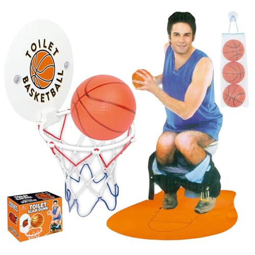PSFDEWT Saug Cup Basketball Hoop Set Creative Mini Basketball Hoop und Balls Toilettenbad Innenkompress Spiel Spielzeuggeschenke für Kinder Erwachsene und LoverShoop von PSFDEWT