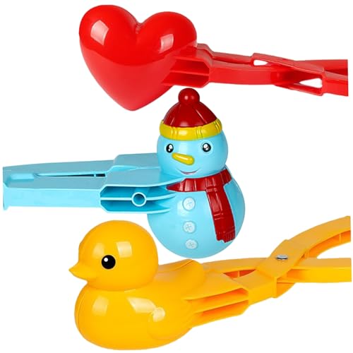 PSFDEWT Schneeballspielzeug 3PCs/Set Snowman Heart Entenballer Maker süße Schneeformen Winter Shaper Formen lustige Clipging für Outdoor Play Fight Gamessnowball Maker PSFDEWT Schneeballspielzeug 3PCs/Set Snowman Heart Entenballer Maker süße Schneeformen Winter Shaper Formen lustige Clipging für Outdoor Play Fight Gamessnowball Maker von PSFDEWT