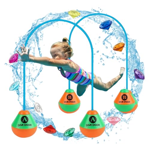 PSFDEWT Schwimmspielzeug für Kindertürtür -Spielzeug Unterwasser -Tauchtür Schwimmen durch den Poolring für Wasserspiel 1, 5 m*5 cm 12 Prozent Schwimmringe von PSFDEWT