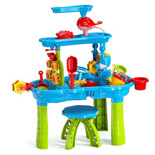 PSFDEWT Wassertabelle für Kinder 1 Set 3-stufig geräumige sensorische sensorische farbenfrohe Strandspielzeug interaktiver Eltern-Kind-Entwicklung Kühlung im Freien PSFDEWT Wassertabelle für Kinder 1 Set 3-stufig geräumige sensorische sensorische farbenfrohe Strandspielzeug interaktiver Eltern-Kind-Entwicklung Kühlung im Freien von PSFDEWT
