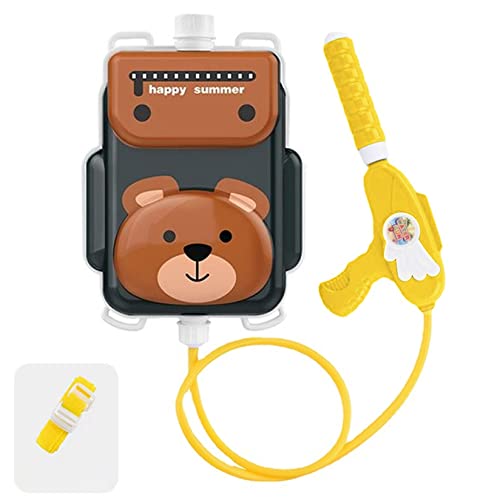 PSFDEWT Water Squirter für Kinder Wasser Rucksack Pistole Spritzspielzeug mit 1300 ml Tank für Kinder Sommer Beach Pool Bären Rucksack Pistole von PSFDEWT