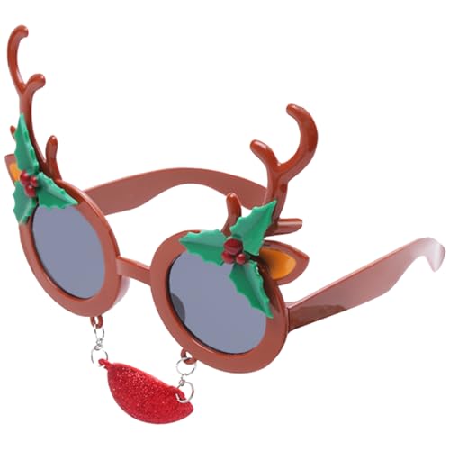 PSFDEWT Weihnachtsgläser für Erwachsene Kinder kostenlose Größe Rentiere Weihnachten Sonnenbrille Unisex Vollrahmen dekorative Party Gefälligkeiten PSFDEWT Weihnachtsgläser für Erwachsene Kinder kostenlose Größe Rentiere Weihnachten Sonnenbrille Unisex Vollrahmen dekorative Party Gefälligkeiten von PSFDEWT