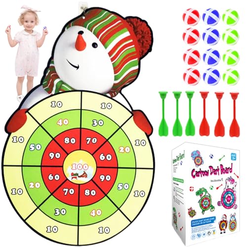 PSFDEWT Weihnachtsspiele, 1 Set Funny Christmas Party Games mit 1 Snowman Dartboard, 16 klebrige Bälle, 6 Darts & 2 Haken, Spielzeug für Kinder Weihnachtsgeburtstag, Stil 2Games PSFDEWT Weihnachtsspiele, 1 Set Funny Christmas Party Games mit 1 Snowman Dartboard, 16 klebrige Bälle, 6 Darts & 2 Haken, Spielzeug für Kinder Weihnachtsgeburtstag, Stil 2Games von PSFDEWT