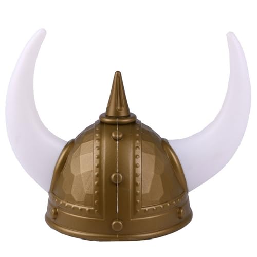 PSFDEWT Wikingerhut Klassiker mittelalterlicher Helm lebensechter Wikingerhelm mit Hörnern für Halloween, Kostümparty, Goldener Hut PSFDEWT Wikingerhut Klassiker mittelalterlicher Helm lebensechter Wikingerhelm mit Hörnern für Halloween, Kostümparty, Goldener Hut von PSFDEWT