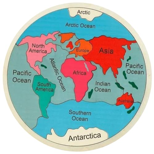 PSFDEWT World Map Puzzle mit Kontinenten & Ozeanen 12 Zoll runde Holzkarte Interaktive Puzzle für Kinder Lernen pädagogisches Spielzeuggeschenk für Jungen und Mädchenmap PSFDEWT World Map Puzzle mit Kontinenten & Ozeanen 12 Zoll runde Holzkarte Interaktive Puzzle für Kinder Lernen pädagogisches Spielzeuggeschenk für Jungen und Mädchenmap von PSFDEWT