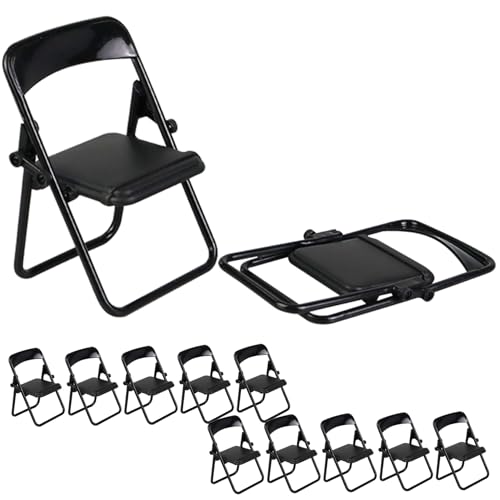 Puppenstuhl 12pcs Mini Klappstuhl Plastik Black Dollhouse süße Miniaturmöbel für Puppenhauszubehör für 5-14 Jahre alte Kinderspielzeug Dekorde Puppenstuhl 12pcs Mini Klappstuhl Plastik Black Dollhouse süße Miniaturmöbel für Puppenhauszubehör für 5-14 Jahre alte Kinderspielzeug Dekorde von PSFDEWT