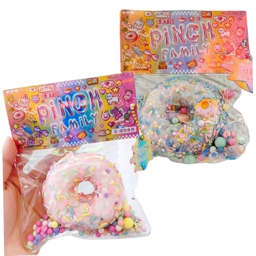Squeeze Toy 2pcs süße Donut-förmige Dekompressionsspielzeug lebhafter Stressspielzeug mit Zubehör Widerstand Squeeze Toy 2pcs süße Donut-förmige Dekompressionsspielzeug lebhafter Stressspielzeug mit Zubehör Widerstand von PSFDEWT