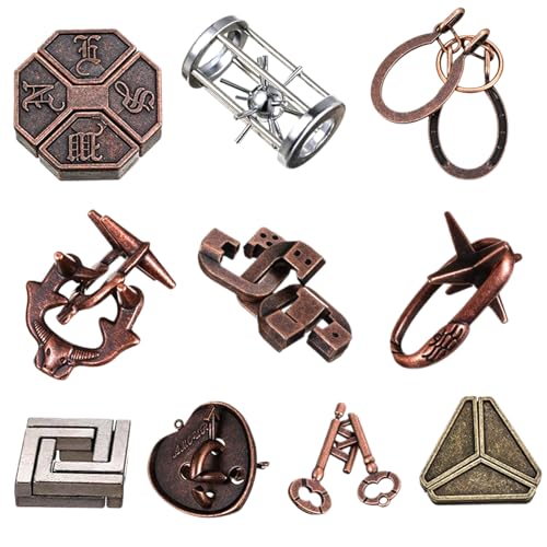 Twin Key Lock -Puzzle, 10pcs klassisches Metall -Lock -Puzzle, traditionelle Hirnteaser -Rätsel für Spiele, Entsperren von Verriegelungs -Hirnteaser -Spielzeuggeschenken für Erwachsene und Kinderkey Twin Key Lock -Puzzle, 10pcs klassisches Metall -Lock -Puzzle, traditionelle Hirnteaser -Rätsel für Spiele, Entsperren von Verriegelungs -Hirnteaser -Spielzeuggeschenken für Erwachsene und Kinderkey von PSFDEWT