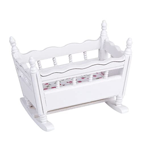 Weiße Holz 1:12 Miniaturbabypuppe Crib Bett Puppenhaus Dekoration Weiße Holz 1:12 Miniaturbabypuppe Crib Bed Dollhouse Dekoration Weiße Holz 1:12 Miniaturbabypuppe Crib Bett Puppenhaus Dekoration Weiße Holz 1:12 Miniaturbabypuppe Crib Bed Dollhouse Dekoration von PSFDEWT