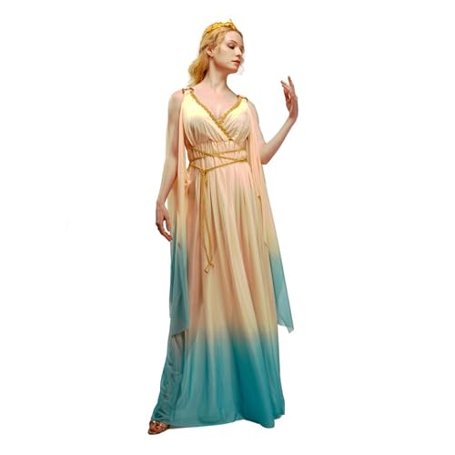PSNKLMM Göttin Kleider Halloween Party Erwachsene Frauen Prinzessin Weihnachten Dress Up(M) von PSNKLMM