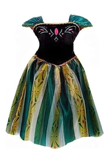 PSNKLMM Grünes Prinzessinnenkostüm, Halloween, Karneval, Schneekönigin, Performance-Party, Fantasie-Tanzkleid for Frauen und Erwachsene(XS) von PSNKLMM