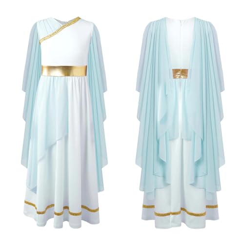PSNKLMM Halloween Party Prinzessin Schal Tüll Kleider(Light Blue) von PSNKLMM